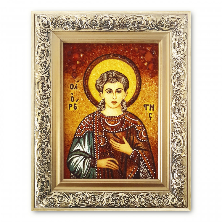 Икона Святой Орест из янтаря