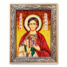Икона Святой Мученик Александр Римлянин из янтаря
