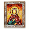 Икона Святая мученица Юлия (Иулия) из янтаря