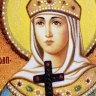 Икона Равноапостольная княгиня Ольга из янтаря