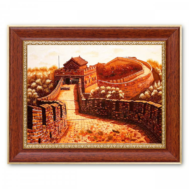 Пейзаж - Большая стена в Китае из янтаря