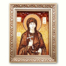 Ікона Свята Євфросинія (Євдокія) з бурштину