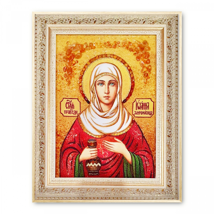 Ікона Іоанна Мироносиця з бурштину