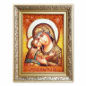 Ікона Ігорівська Богородиця з бурштину