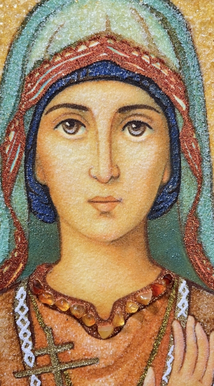 Ікона Злата (Хриса) Болгарська з бурштину