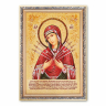 Ікона Семистрільна з молитвою з бурштину