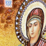 Ікона Пом'якшення злих сердець з бурштину