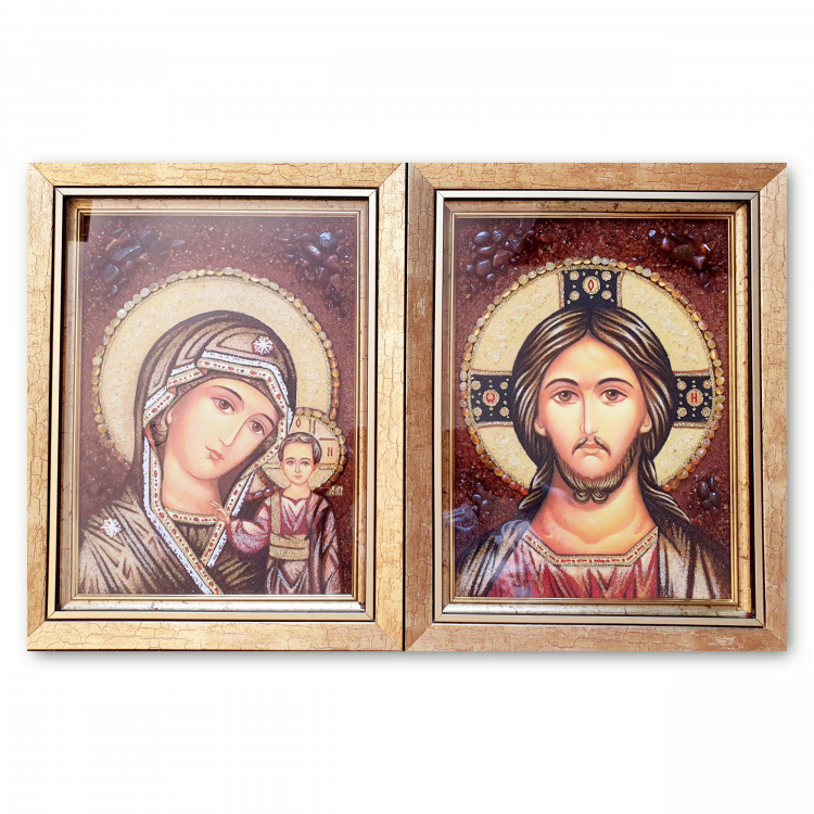 Казанська пара з бурштину