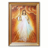 Католицька ікона Милосердя Боже з бурштину