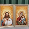 Ікони - Іверська вінчальна пара з бурштину