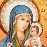 Ікона Образ Богородиці Нев'янучий Цвіт з бурштину
