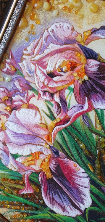 Картина Іриси з бурштину