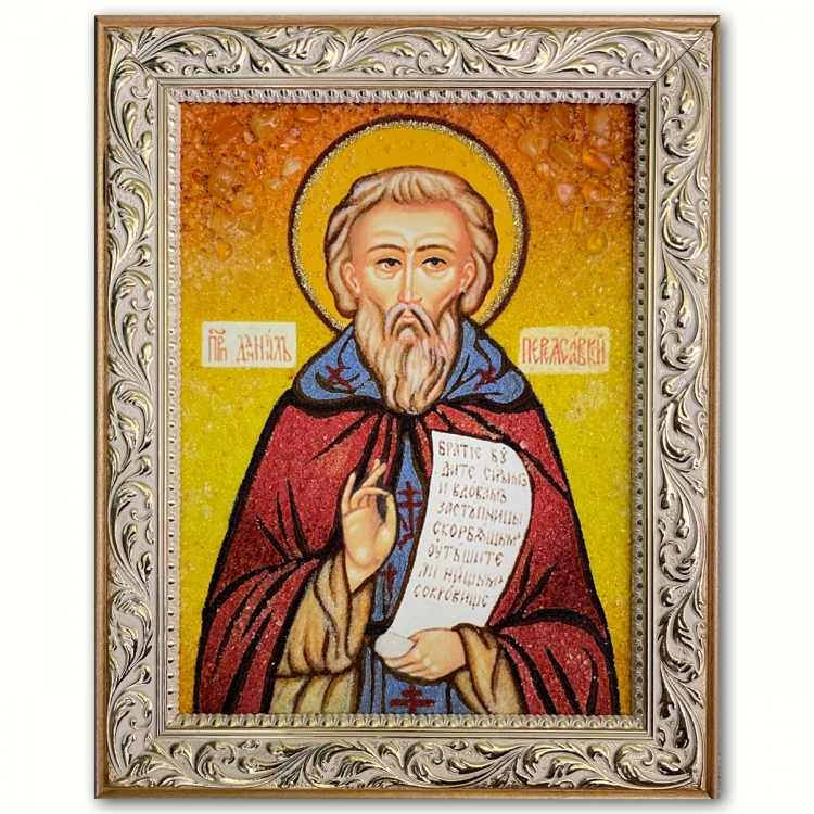 Ікона Данило Переяславський з бурштину
