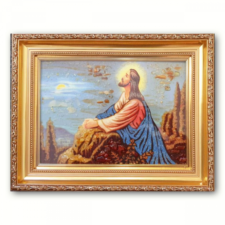 Ікона Спасителя - Молитва про чашу з бурштину