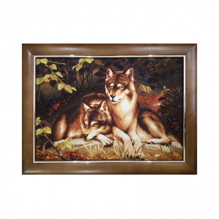 Картина Вовки відпочивають з бурштину