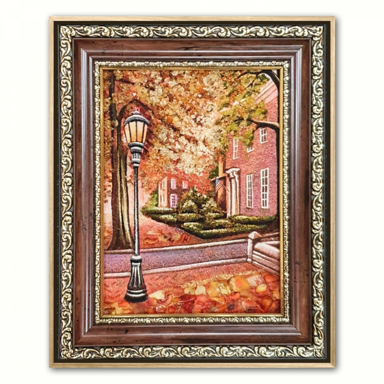 Вуличний ліхтар з бурштину