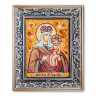 Ікона Любецька Богородиця з бурштину