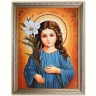 Ікона Триліття Богородиці з бурштину