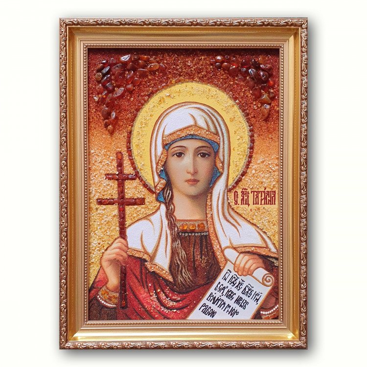 Ікона Тетяна з бурштину