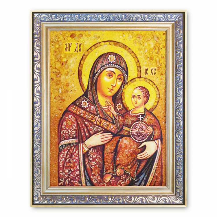 Вифлеємська ікона Божої Матері з бурштину