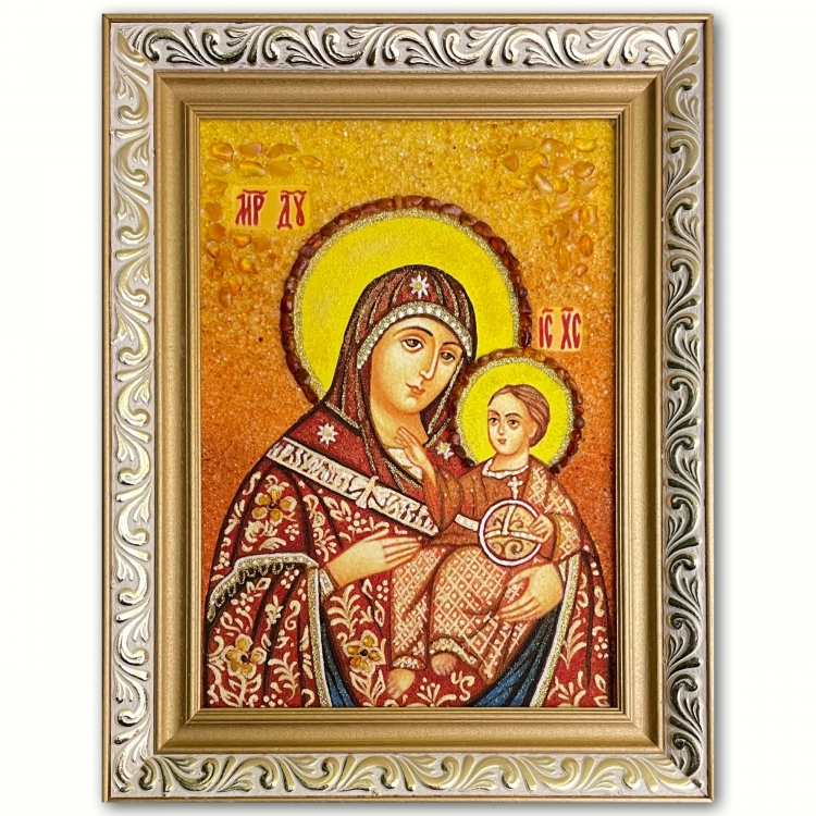 Вифлеємська ікона Божої Матері з бурштину