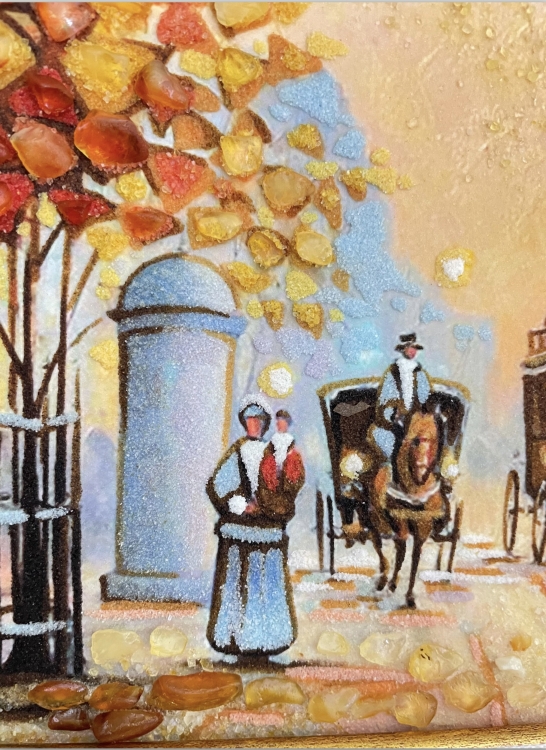 Пейзаж - Французький променад з бурштину