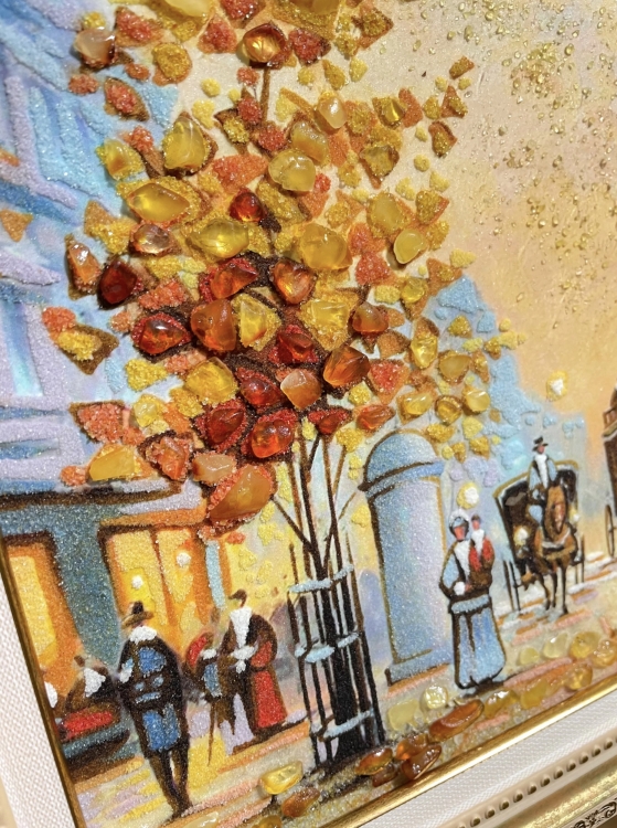 Пейзаж - Французький променад з бурштину