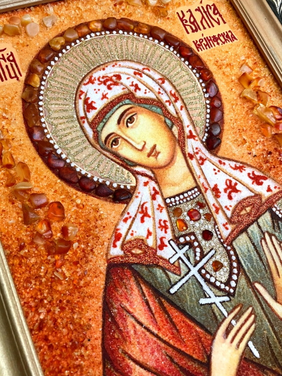 Ікона Каліса Коринфська з бурштину