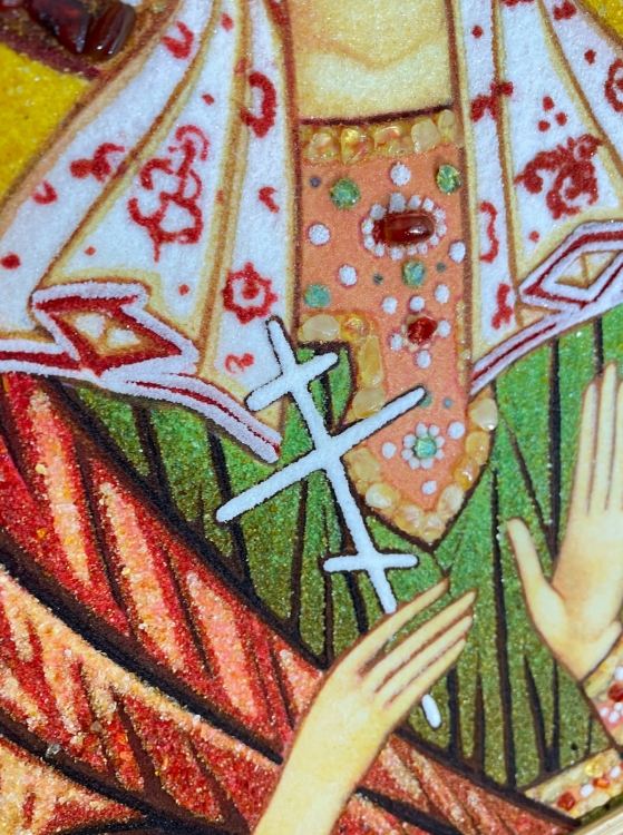 Ікона Каліса Коринфська з бурштину