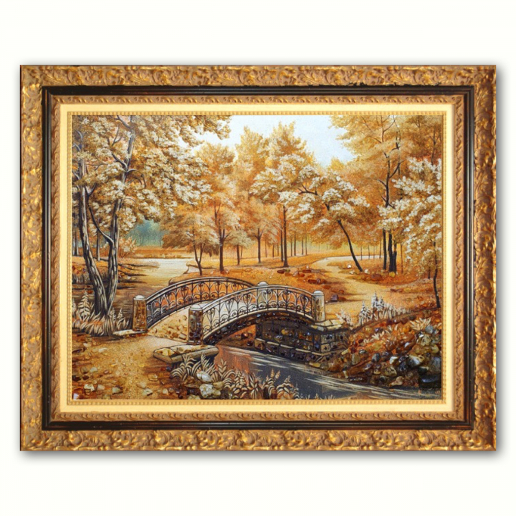 Місток з красивими парапетами з бурштину