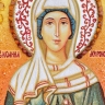 Ікона Праведна Іоанна мироносиця з бурштину