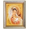 Ікона Мадонна з немовлям з бурштину
