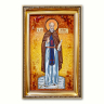 Ікона Святого Арсенія Ікалтойського з бурштину
