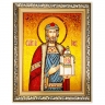 Ікона Святий Благовірний князь Олег з бурштину