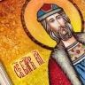 Ікона Святий Благовірний князь Олег з бурштину