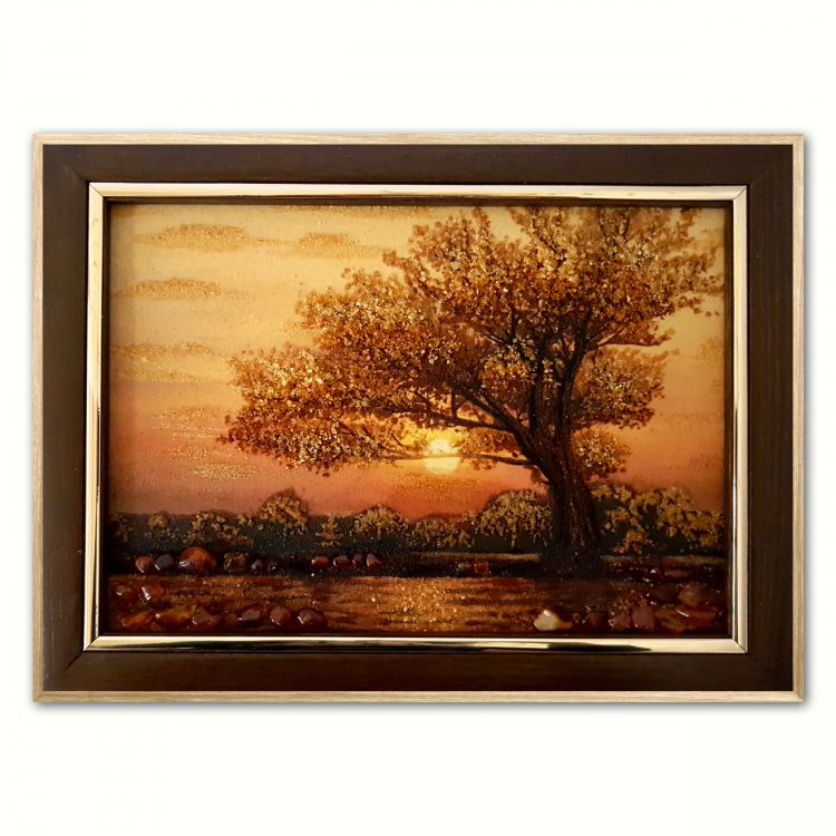 Пейзаж - Вечірній захід сонця з бурштину