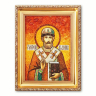 Ікона Святитель Митрополит Філіп з бурштину