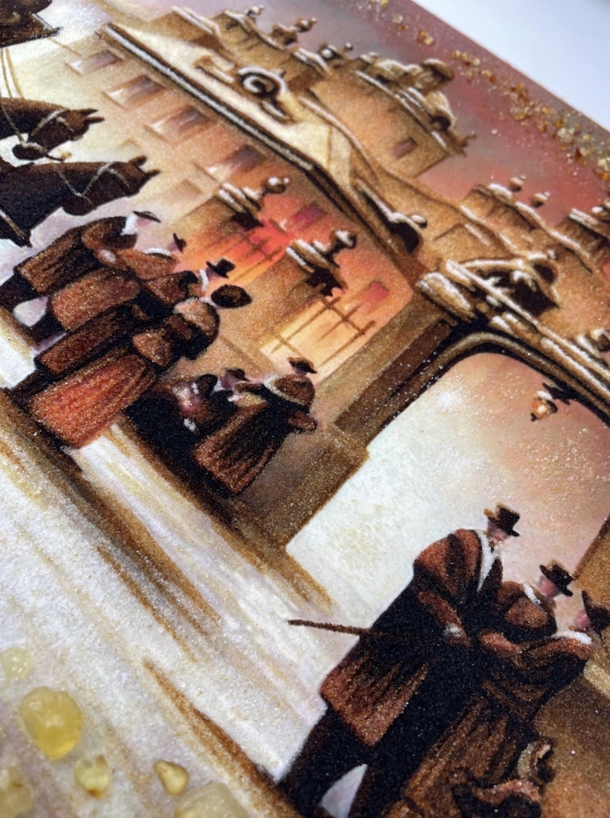 Пейзаж - Старий Львів з бурштину