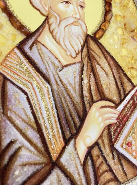 Ікона Матвій з бурштину