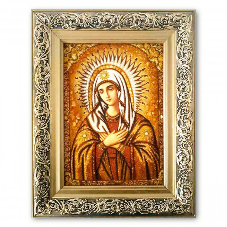 Ікона Розчулення з бурштину