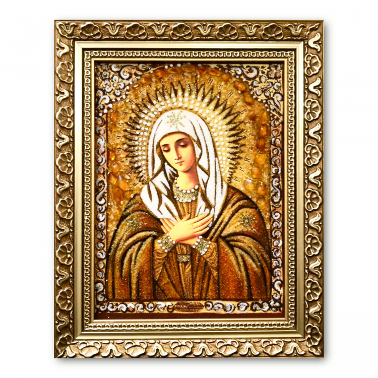 Ікона Розчулення з бурштину