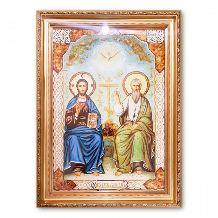Ікона Трійця з бурштину