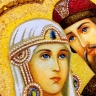 Сімейна ікона Петро та Февронія з бурштину