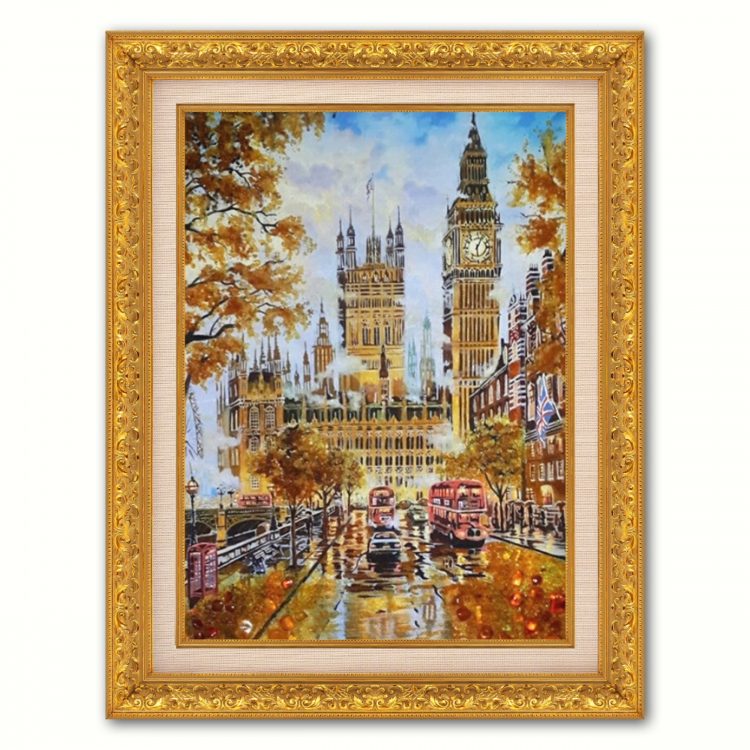 Пейзаж - Лондон (картина) з бурштину