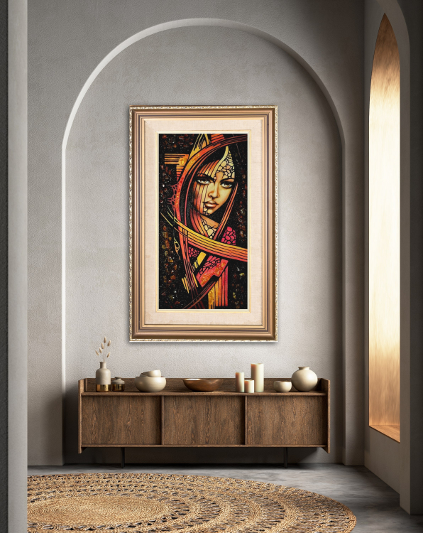 Картина Фатальна жінка з бурштину