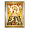Ікона Свята Зінаїда Тарсійська з бурштину