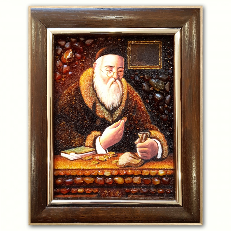 Картина Єврей рахує гроші з бурштину