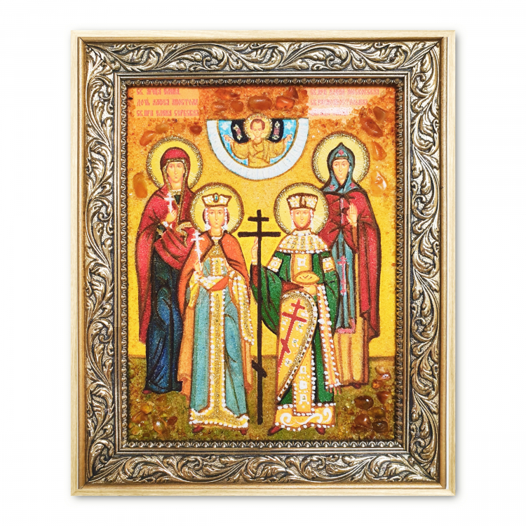 Ікона Собор святих Олен з бурштину