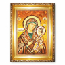 Ікона Віленська Одигитрія з бурштину