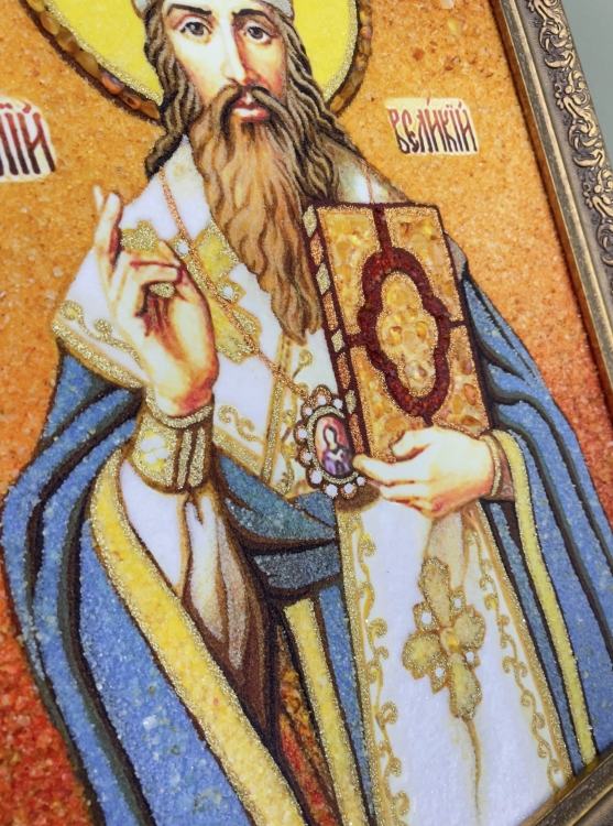 Ікона Василій  з бурштину